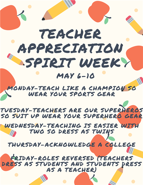 Teacher Appreciation Spirit Week